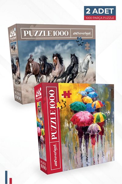 Neverland 2 PIECES 1000 PIECES PUZZLE - PARASOLS and HORDS