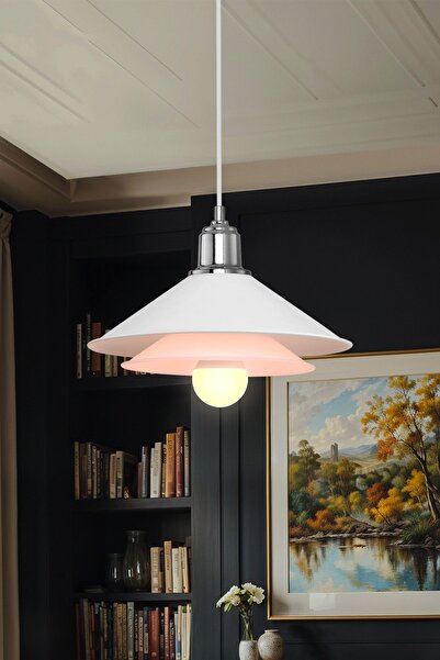 AG LightDesign Beyaz Sarkıt Avize Salon Mutfak Koridor Yatak Odası Lamba