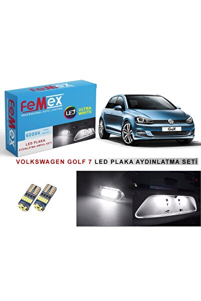 FEMEX Volkswagen Golf7 Led Plaka Aydınlatma Ampul Seti Parlak Beyaz