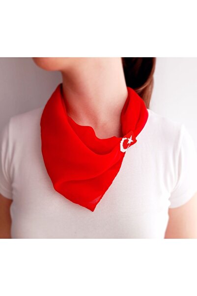 Tiara Miyuki Miyuki Türk Bayrağı dekorlu Fular