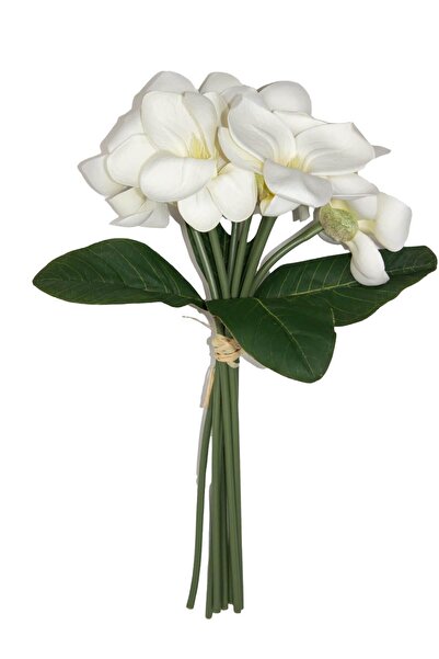 ERHAN FLOWERS ÇİÇEK & DEKORASYON Yapay Lüx Lateks Manolya Demeti 33 Cm Beyaz ...