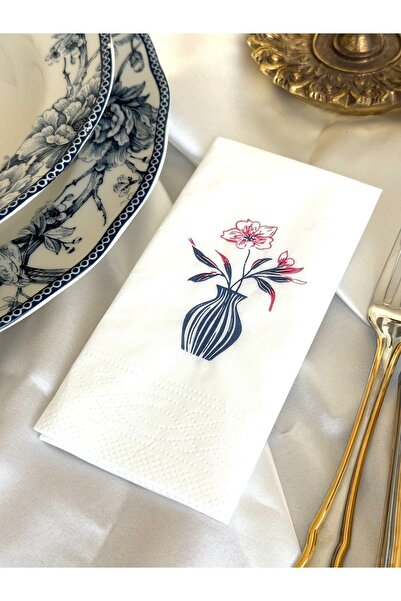 napkindesign Vazo Baskılı Sunum Peçetesi 20li
