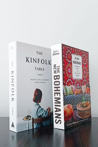 ndukkan Kinfolk and Bohemians Themed 2-Piece Decorative Book Box Looking Sign - Recipes