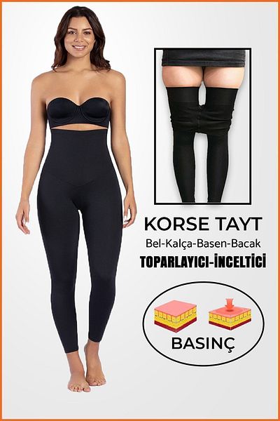ELEGANCE KORSE Jambiere corset cu talie înaltă, întărire, slăbire, recuperare postpartum, jambiere de maternitate