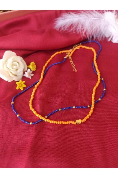 S&k Collection قلادة خرز على شكل قلب مكونة من قطعتين