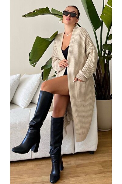 Lasirius Prugasto Pletena odjeća Dugi ženski kardigan