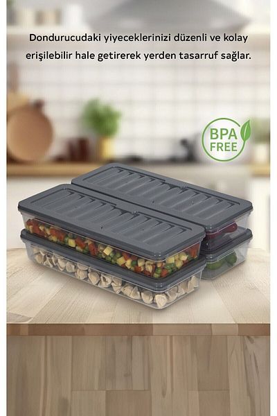 Nesto Home 1170 ml Capacity Set of 4 Refrigerator and Microwave Storage Container