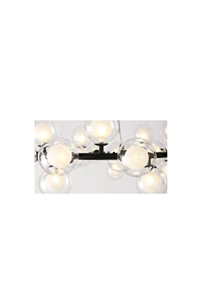 VİSENTE HOME Modernizm 12 Camlı Sarkıt Cam Küre Avize Mutfak Ve Yemek Masası Için Uygun, For Kitchen
