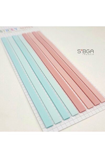 sibga tasarım İnce Uzun Şerit Şeffaf Renkli Postit Post-it Post It. Kitap Ayracı Ayraç Postit Sticker 160 Yaprak
