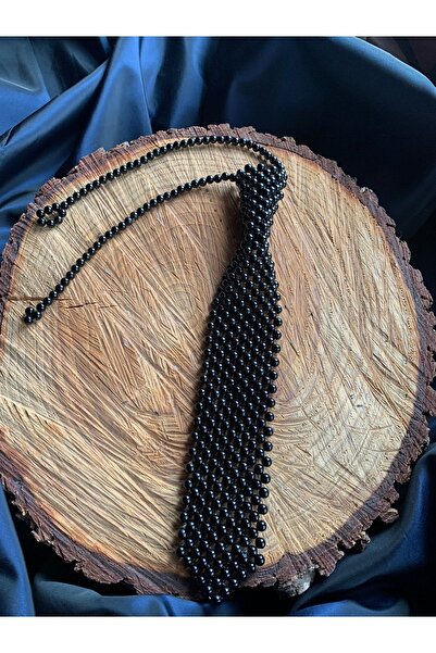 Mery Siyah inci kravat