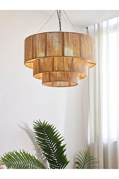 VİSENTE HOME Bohem Avize Dekoratif Aydınlatma Doğal Malzemeli