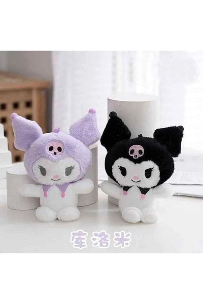 synshop Sanrio Kuromi Kawaii Plush Keychain Bag - Ornament Toy