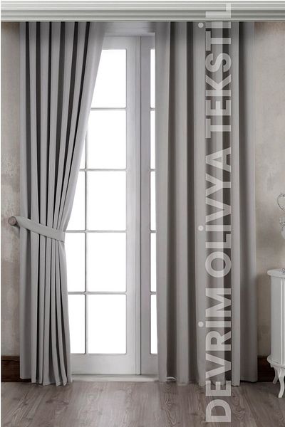 DEVRİM OLİVYA TEKSTİL Luxury 1St Grade Taşrengi Blackout Background Curtain - Light-Proof, Extra-Forced Blackout, Special Sewing