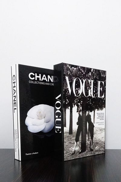 ndukkan 2-Piece Decorative Book Box - Black Rose and Vogure Women's Themed