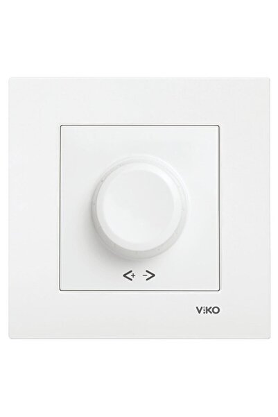 VİKO Karre Rotatif Dimmer Rl 600w/va Beyaz - Çerçeve Dahil