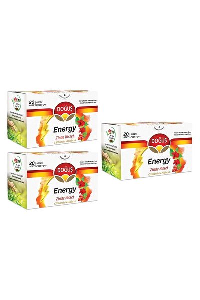 Doğuş Energy Cups Tea Bag - 3 Pieces of 20, Zinde Feel