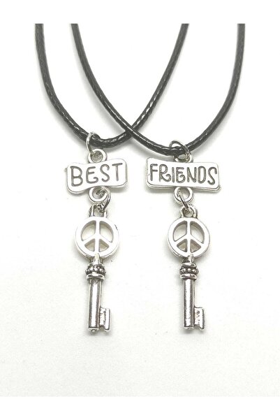 TUNA TAKI & AKSESUAR قلادة برمز السلام Key Bff Friendship Best Friends قلادة ...