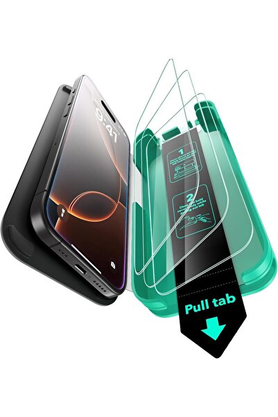 Rivor Apple iPhone 16 Pro Max 9H Çizilmeye Karşı Ekran Koruyucu Uygulama Apar...