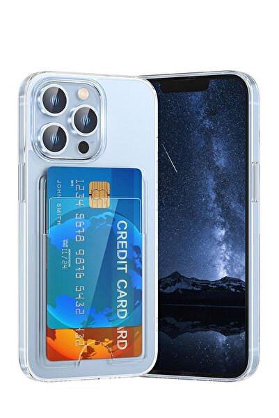 Trend Hediye Sepeti حافظة حامل بطاقات من السيليكون الشفاف الفاخر مع حماية للك...