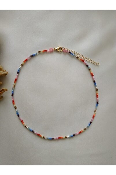 Galibarda Renkli Kum Boncuk Kolye