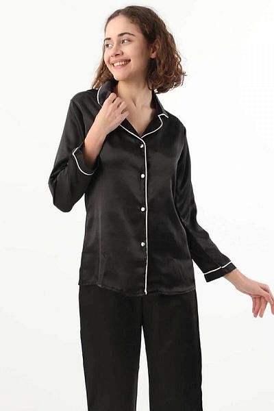 Mod Collection 7ZTA7GRP7.4.023 Set de zestre din satin pentru femei, 6 piese, halat de toaleta din dantela Set de pijama de noapte cu pantaloni scurti