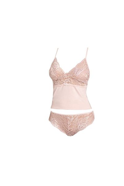 Mod Collection Z.E.6T.A.0G.R.3P Set de chiloți / camisole din bumbac pieptănat cu dantela pentru femei Z.E.6T.A.0G.R.3P