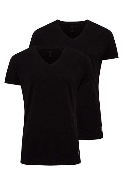 U.S. Polo Assn. BASE. Polo Assn. Men's 2 Piece V-Neck Undershirt 8.Z.0E1.T.9A.4