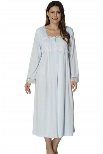 Effort Pijama Cămașă de noapte de maternitate din dantelă albastră Freya Effort cu caracteristică pentru alăptare