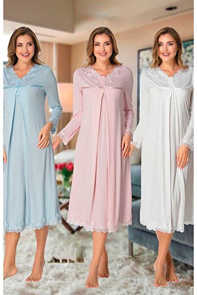 ByLohusa Cămașă de noapte de maternitate din dantelă roz Effortt