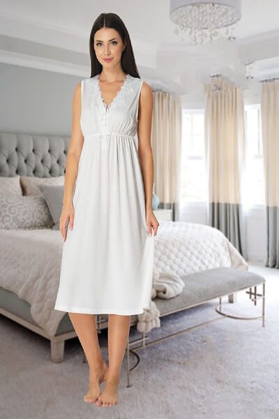 kaktüslohusa Effort Γυναικείο Εκρού Νυχτικό εγκυμοσύνης 8033