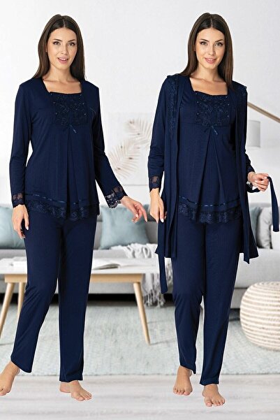 effort Set Pijama Maternitate Pansament Maternitate Albastru Marin