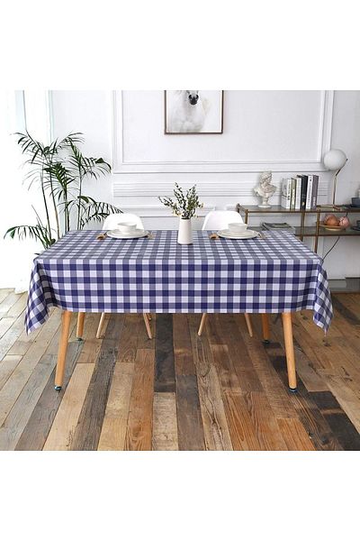 Blue Home Față de masă detașabilă anti-alunecare PVC căptușită cu fibre Fiesta / PLAID