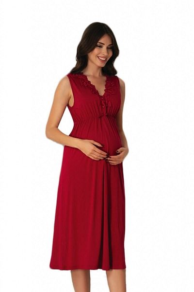 HAMİLE ÇARŞISI Effortt 8036 Cherry 4-Piece Maternity Pregnant Set