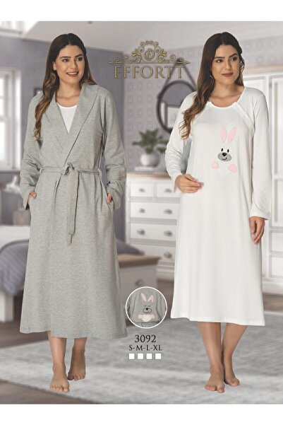 Effortt Set cămașă de noapte de maternitate din 2 piese cu halat