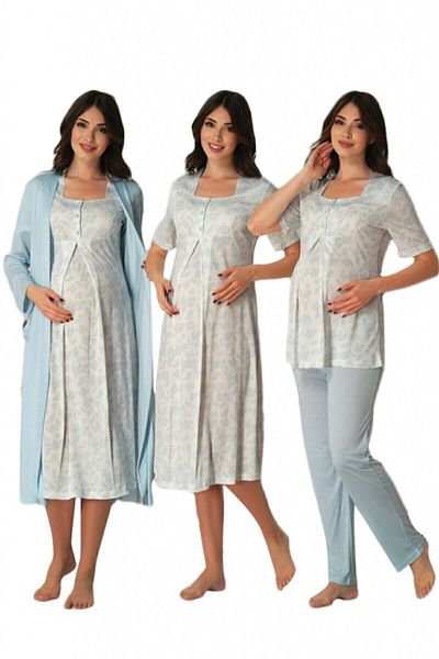 Effort Pijama مجموعة الحوامل المكونة من 4 قطع باللون الأزرق من Effortt 8016