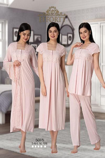 Effort Pijama 5015 Powder Maternity Set with Dressing Gown