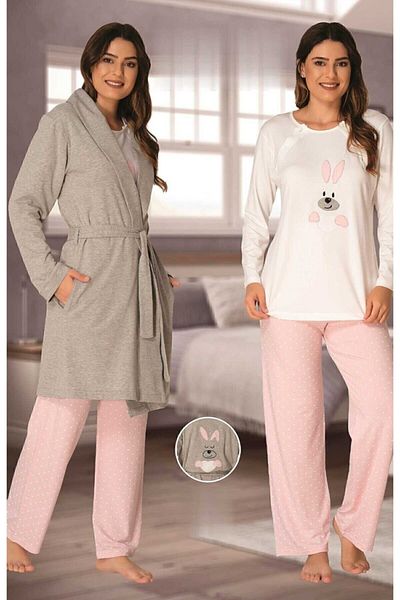 Effort Pijama Effortt 3090p Ροζ Σετ Πιτζάμες εγκυμοσύνης με Πρωινό