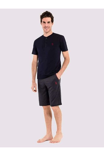 U.S. Polo Assn. ΒΑΣΗ. Polo Assn. Σετ ανδρικές πιτζάμες - Σετ 3 τεμαχίων με κουτί δέσμης προίκας, KM11.Z1.E.T2.AG0.R.OU0.P5.024