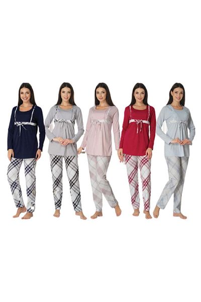 Effortt 8082 Set de maternitate pentru femei, de jos, de sus, albastru