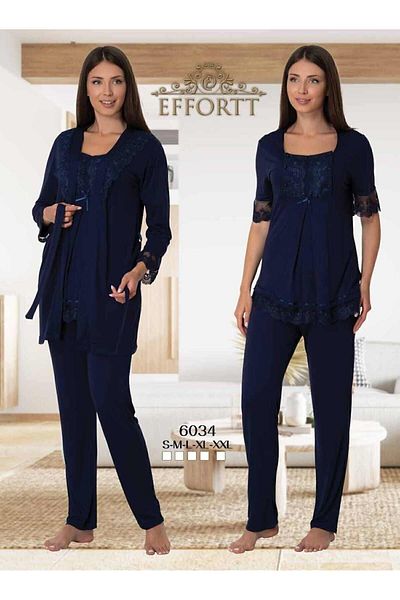 Effortt 6034 Navy Blue Maternity Set