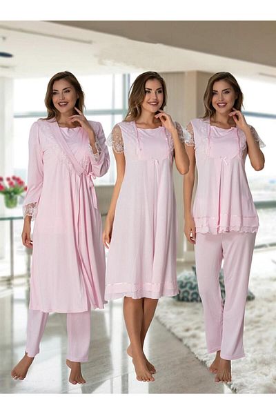 Effort Pijama مجموعة إيفورت 2050 للحوامل مكونة من 4 قطع