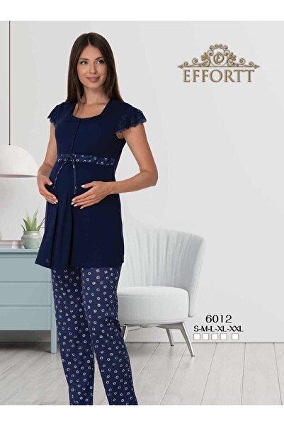 Effortt Set pijama de maternitate bleumarin