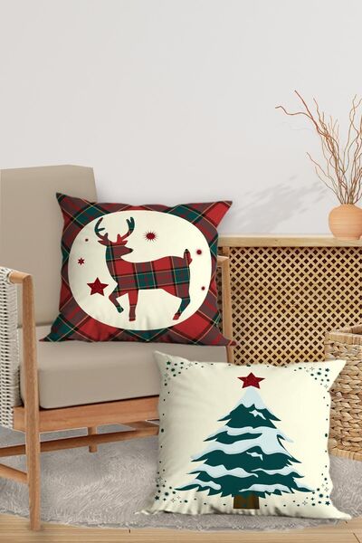 Belle Benoit New Year's Design - Digital Printed 4-Piece Gift Sofa and Pillow Set
