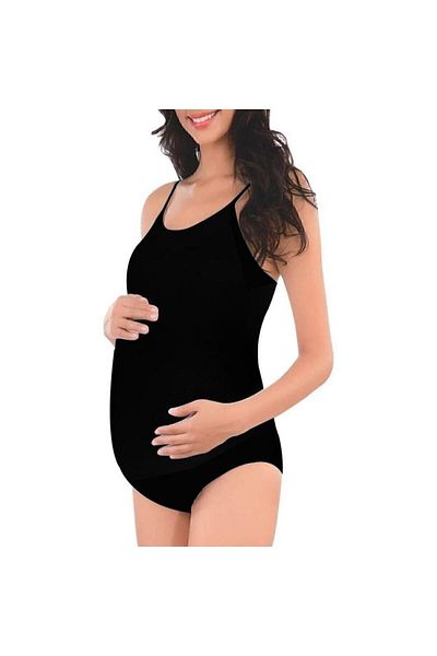 İmer Çamaşır Women's Black Modal Maternity Strap Snap Body