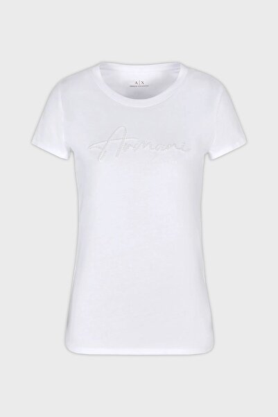 Armani Exchange Βαμβακερό μπλουζάκι με λαιμόκοψη με λεπτή εφαρμογή - T SHIRT 6DYT51 YJG3Z 1000