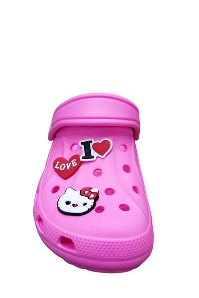 casso LOVE Patterned Girl's Soft Sandals - Non-Slip Sole Home Kindergarten Slippers