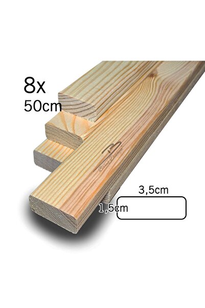 Barış Dizayn Çam Masif Silinmiş Kuru Tahta Hobi Çıta Oval Kenar 3,5 x 1,5cm -...