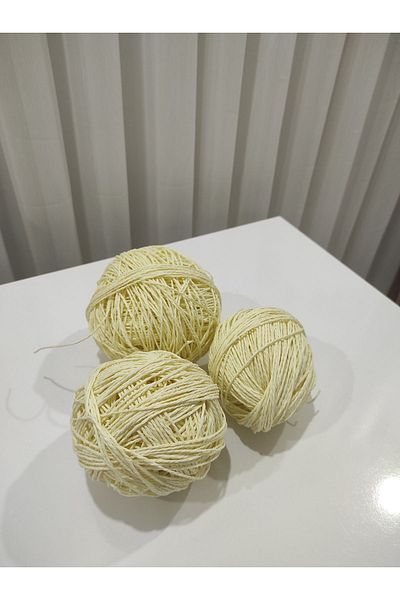 symaslandesign Beige, Cream, White Color, Wrapped Ready to Knit Paper Rope 100 Gr