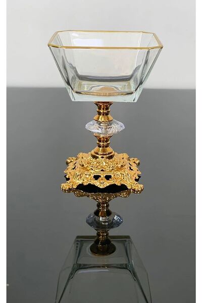 PLT Design 6 Pieces Metal Leged Magnolia with Gold Detail-bowl-ice cream bowl-sugar bowl