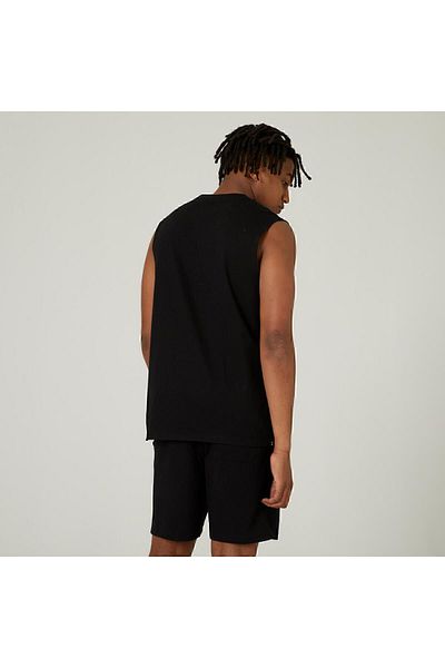 Decathlon Men's Black Regular Athlete Tank 500 - Fitness Lightweight Training